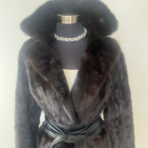 ** BLACK DIAMOND Mahogany Mink Coat**